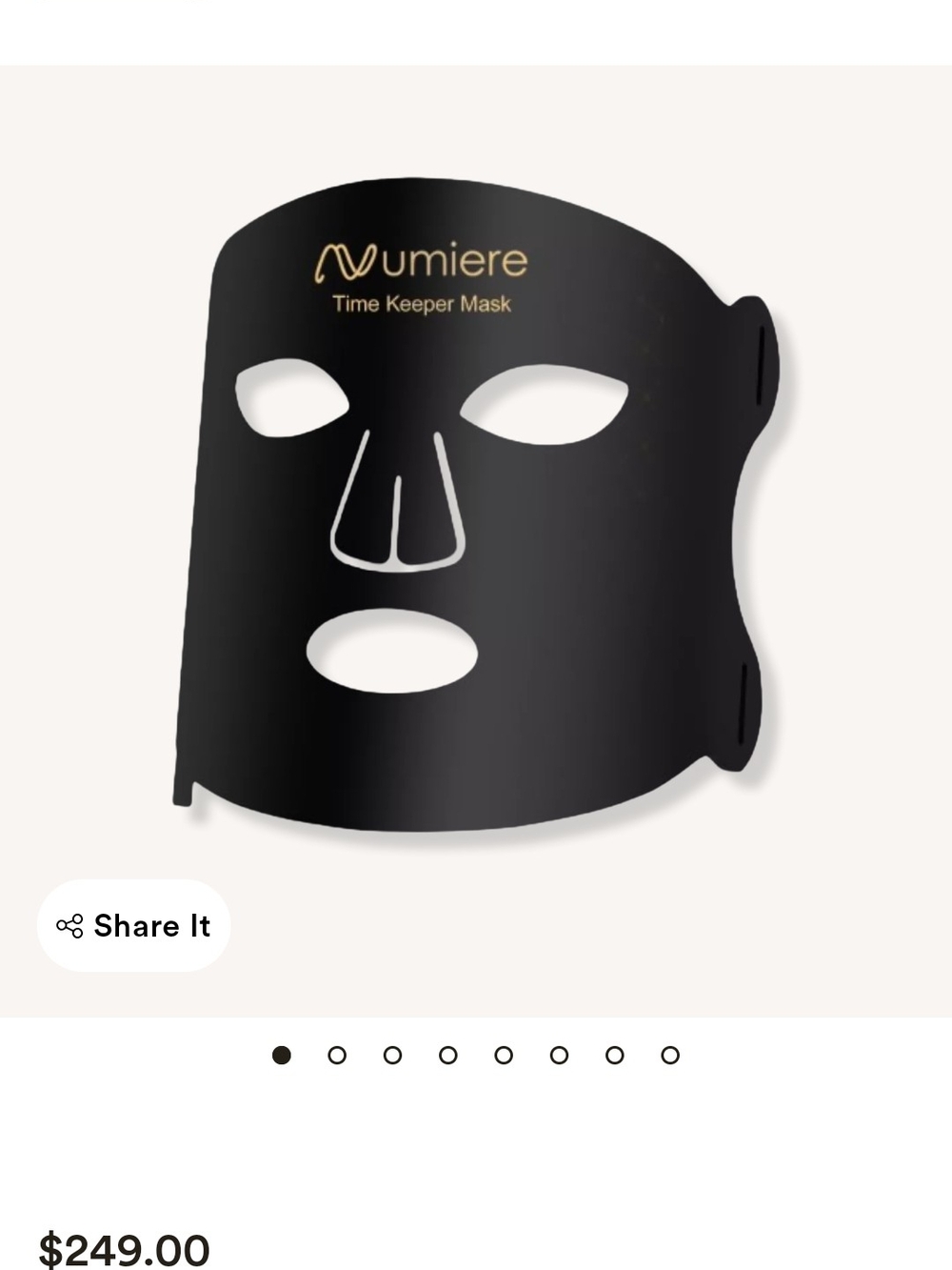 Lumiere Time Keeper Mask — Black LED Facial Therapy Mask